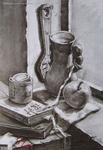 2014年四川美術(shù)學(xué)院設(shè)計(jì)類(lèi)素描優(yōu)秀試卷17 通訊設(shè)備的藝術(shù)呈現(xiàn)